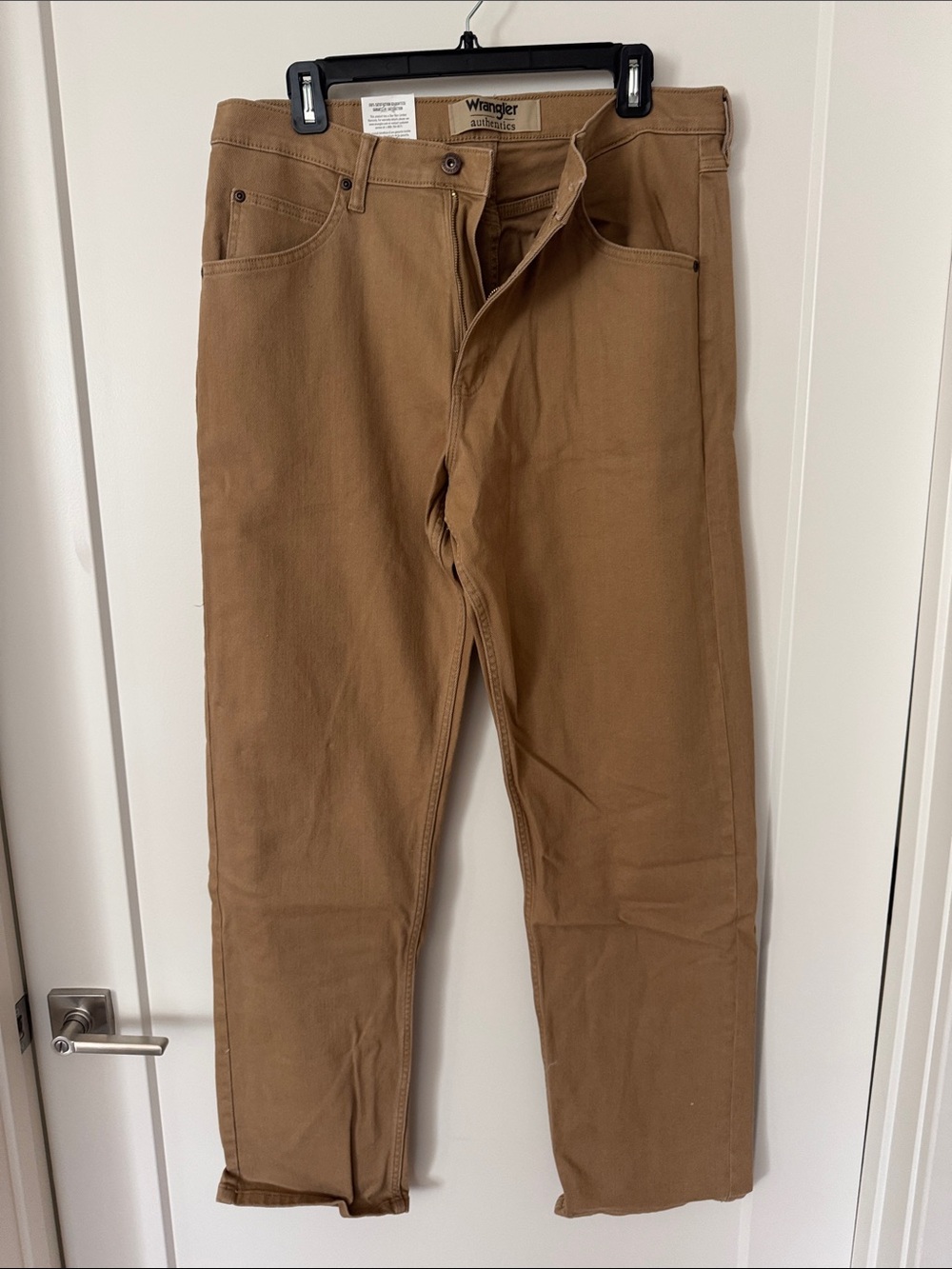 Wrangler Men’s Straight Jeans in Tan Brown 32/34